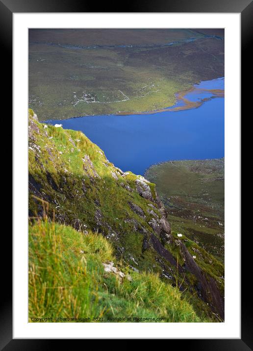 View from the Conor Pass Framed Mounted Print by barbara walsh