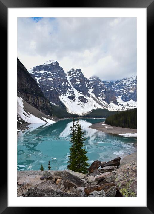 Moraine Lake Framed Mounted Print by barbara walsh