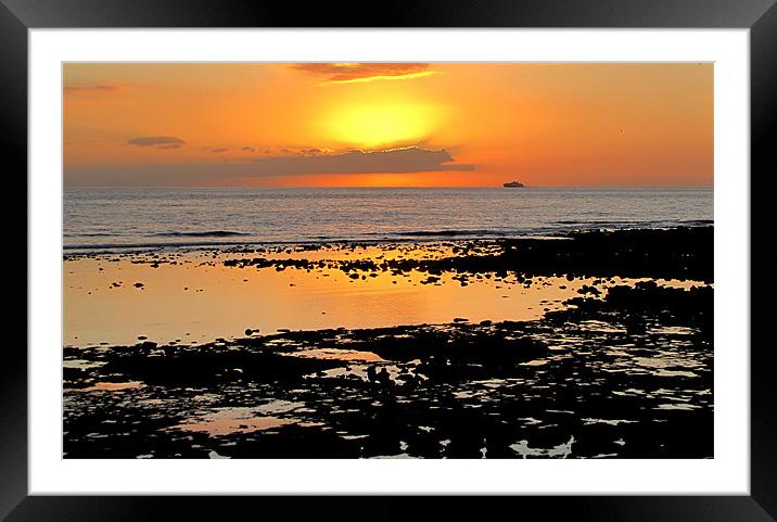 Sunset Tenerife Framed Mounted Print by barbara walsh
