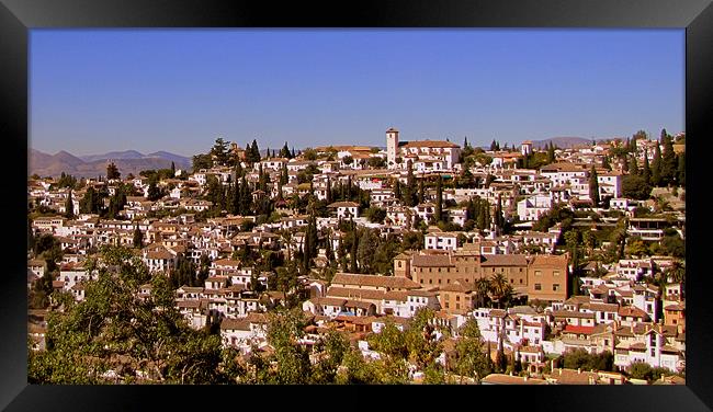 View over Granada Framed Print by barbara walsh
