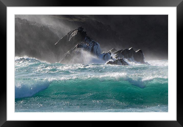 Clogher Beach Framed Mounted Print by barbara walsh