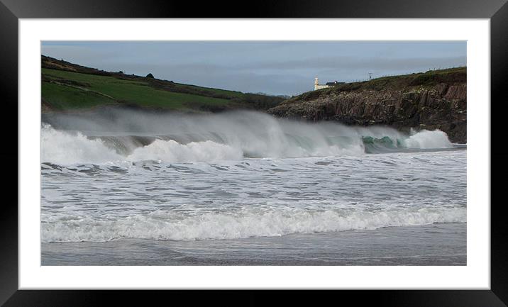 Waves in Beenbane Framed Mounted Print by barbara walsh