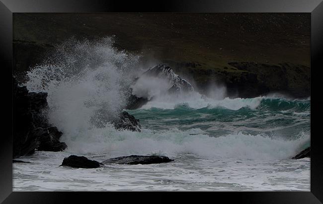 Waves Framed Print by barbara walsh