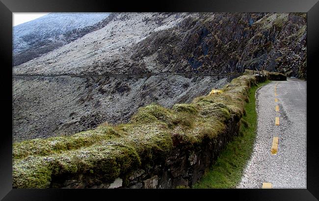 Connor Pass Road Framed Print by barbara walsh