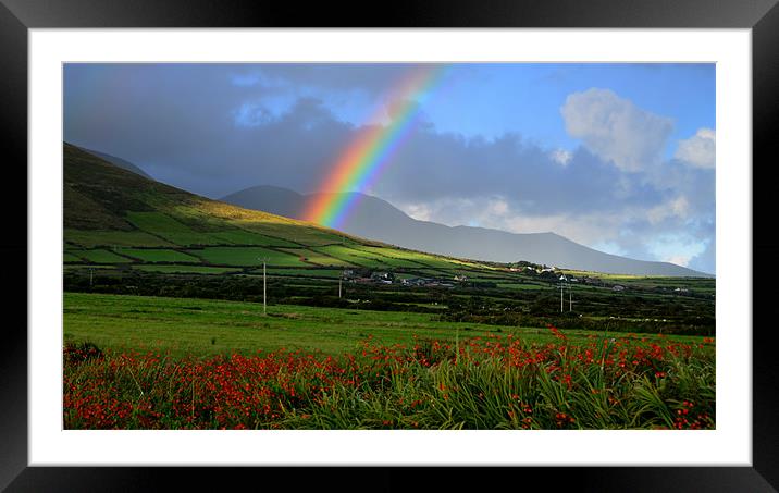Land of the Rainbows-Ireland Framed Mounted Print by barbara walsh