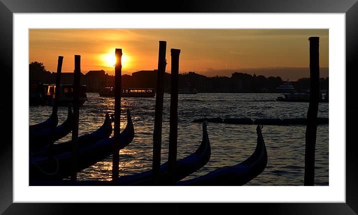Morning in Venice Framed Mounted Print by barbara walsh