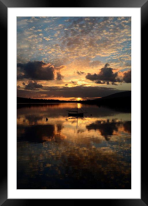 Sunset Dingle Framed Mounted Print by barbara walsh