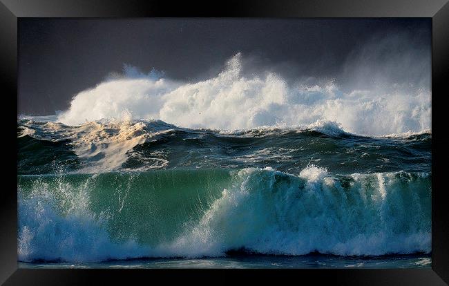 Clogher waves Framed Print by barbara walsh