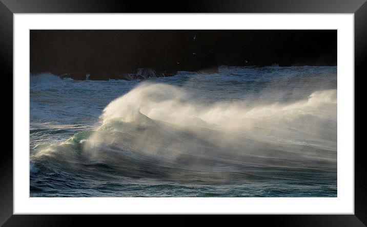 Clogher waves Framed Mounted Print by barbara walsh