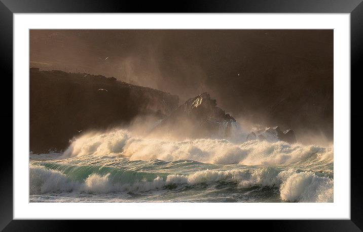 Clogher beach Framed Mounted Print by barbara walsh
