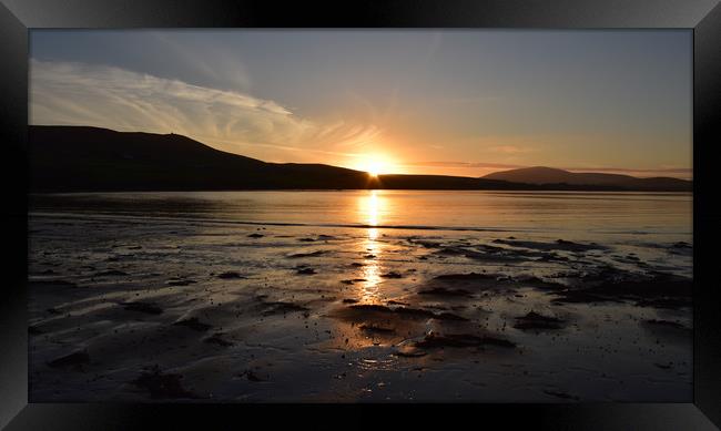 Dingle sunset Framed Print by barbara walsh