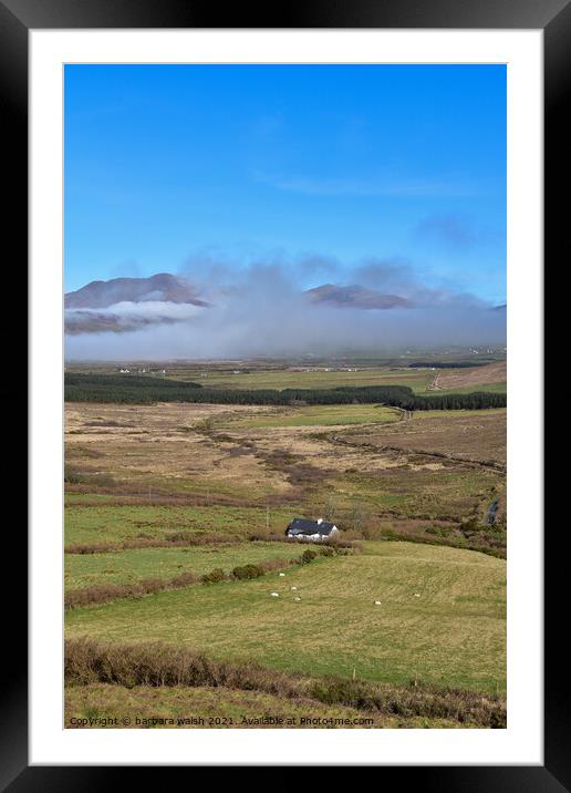 Low clouds Framed Mounted Print by barbara walsh