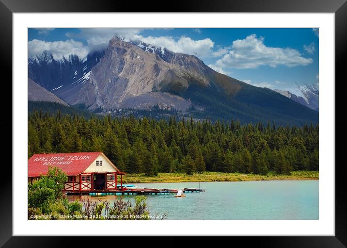 Maligne Lake   Alberta   Canada  Framed Mounted Print by Elaine Manley