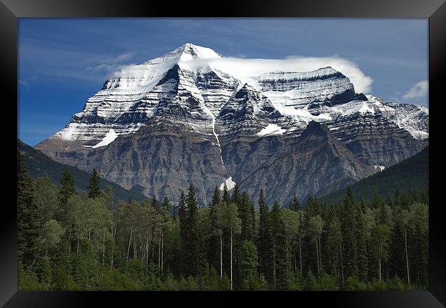 Mount Robson  British Columbia Canada Framed Print by Elaine Manley