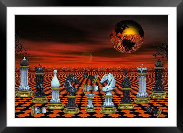 Chess Framed Mounted Print by Elaine Manley