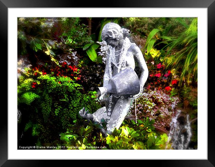 Leda and the Swan ..Greek Mythology...misc  Framed Mounted Print by Elaine Manley