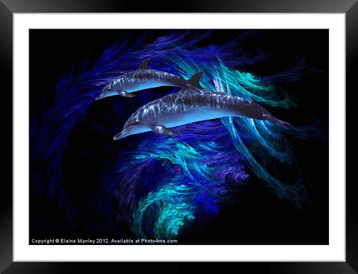 Riding the Waves Framed Mounted Print by Elaine Manley