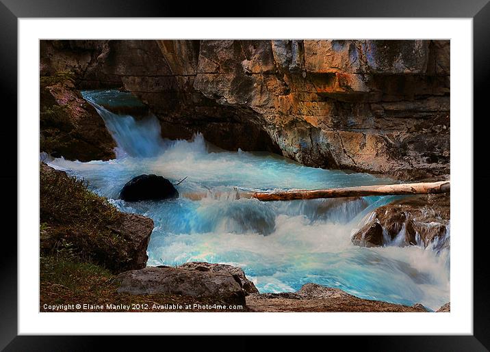 Mountain Stream Framed Mounted Print by Elaine Manley