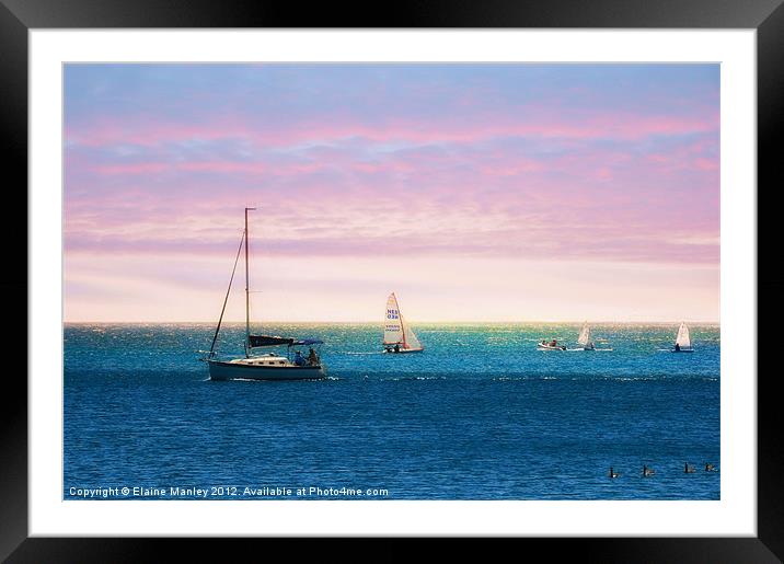 Sailing Framed Mounted Print by Elaine Manley