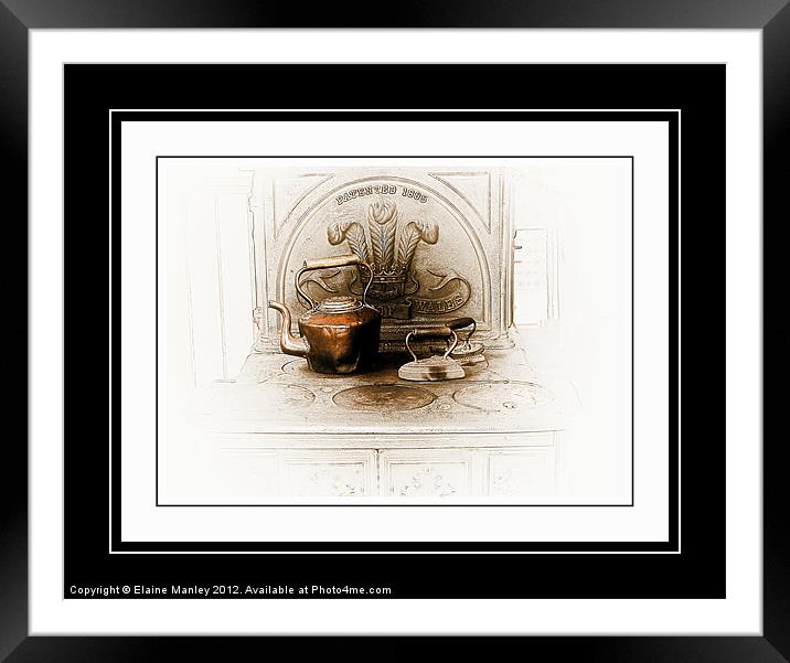  misc   .. Old Stove Patent 1885 Framed Mounted Print by Elaine Manley