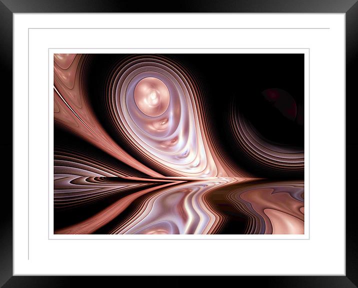 Pink Pearl in Shell Framed Mounted Print by Elaine Manley