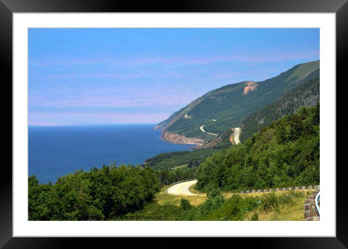 Cabot Trail  Cape Breton Canada Framed Mounted Print by Elaine Manley