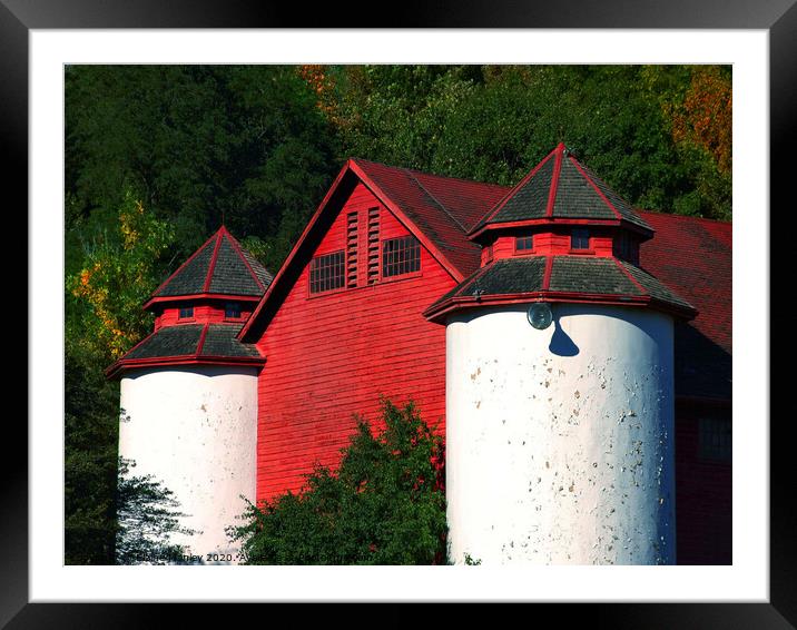   misc ..The Red Barn Framed Mounted Print by Elaine Manley