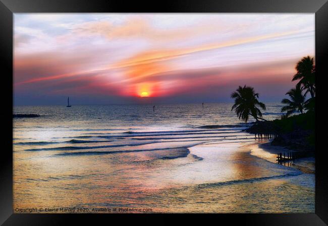 Sunset Magic Framed Print by Elaine Manley