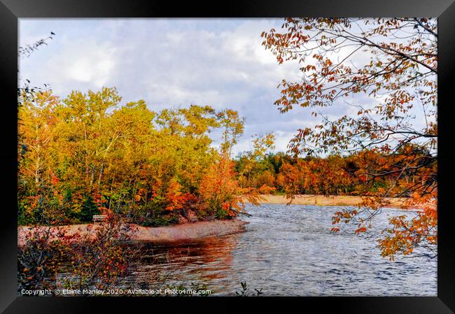 Autumn River Framed Print by Elaine Manley