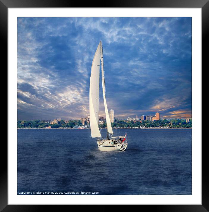 Sailing  Framed Mounted Print by Elaine Manley