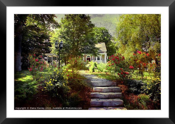 Bed and Breakfast Framed Mounted Print by Elaine Manley
