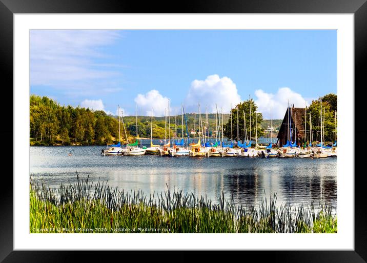 Boats on the Lake Framed Mounted Print by Elaine Manley