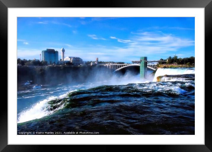 Niagara Falls, New  York Framed Mounted Print by Elaine Manley