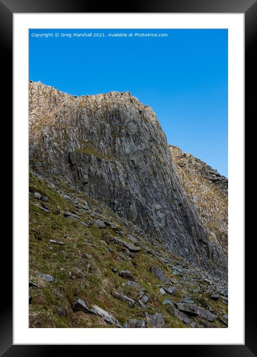 Bowfell Buttress Langdale Lake District Framed Mounted Print by Greg Marshall