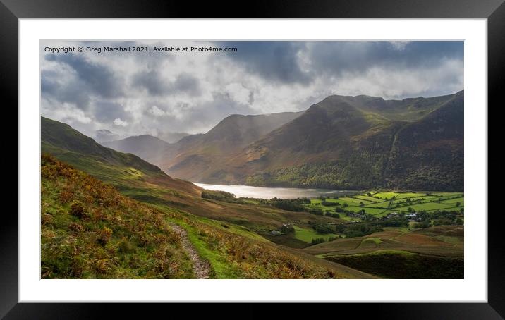 Sun dappling over Buttermere, The Lake District Framed Mounted Print by Greg Marshall