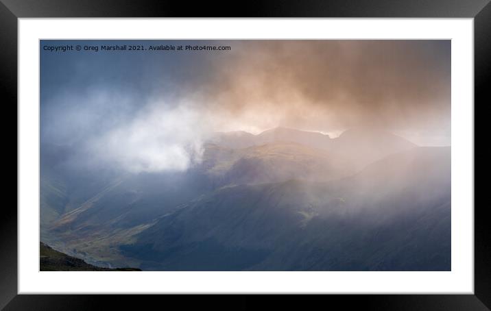Clouds over Ennerdale Lake District Framed Mounted Print by Greg Marshall
