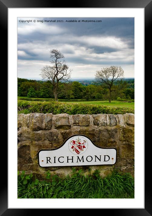 Richmond North Yorkshire Framed Mounted Print by Greg Marshall