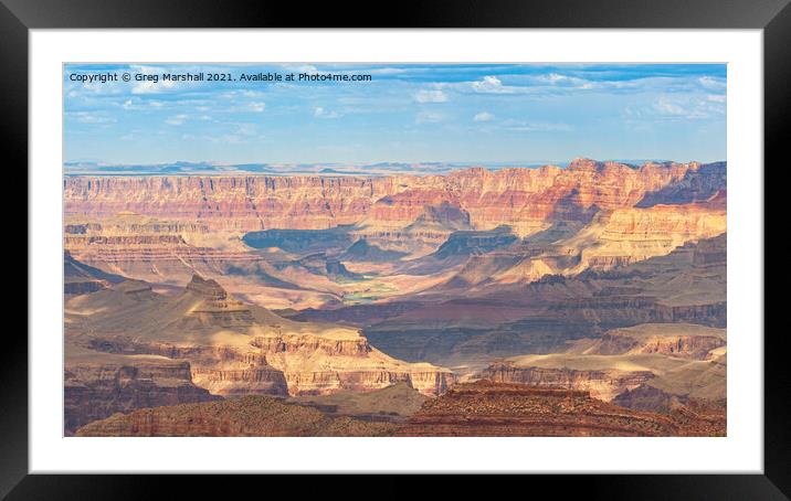 Layers of coloured rock The Grand Canyon Nevada Framed Mounted Print by Greg Marshall