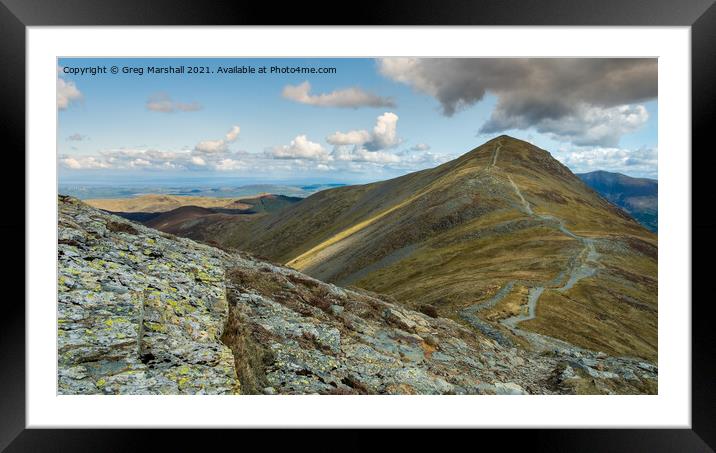 Sail Coledale Horseshoe Lake District Framed Mounted Print by Greg Marshall