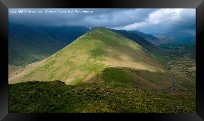 Knott Rigg and Ard Crags, Newlands Valley, Buttermere, Lake District Framed Print by Greg Marshall