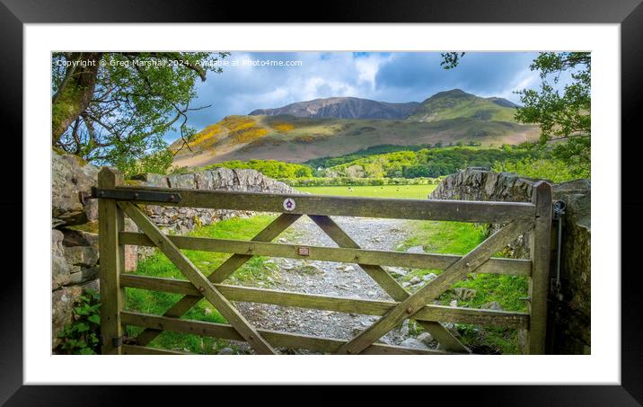 Gate to the Wainrights in Buttermere Framed Mounted Print by Greg Marshall