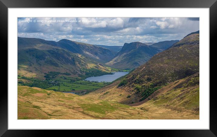 Buttermere with Fleetwith Pike, Hindscarth & Robin Framed Mounted Print by Greg Marshall