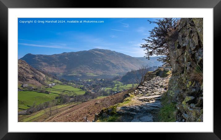 A View of Glenridding, Lake District Framed Mounted Print by Greg Marshall