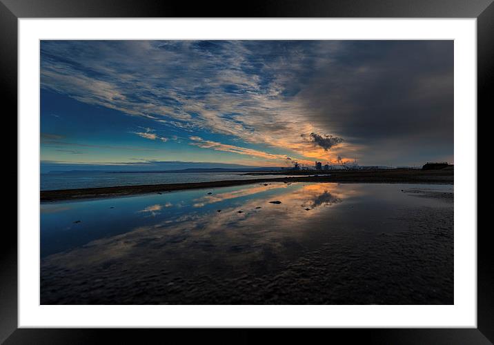 Redcar Steel works South Gare Framed Mounted Print by Greg Marshall