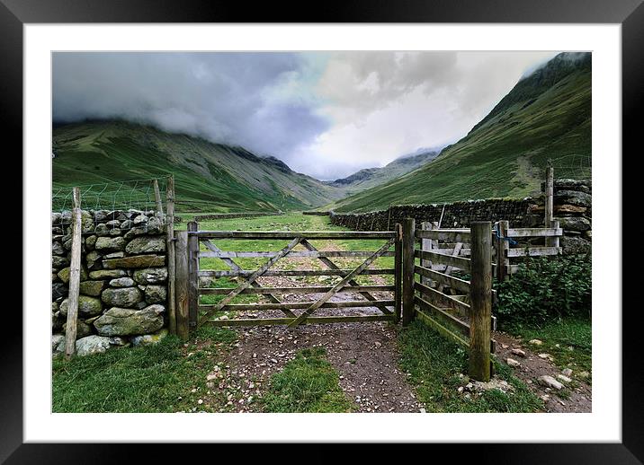 Gate to Great Gable Framed Mounted Print by Greg Marshall