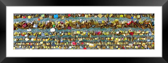 Love Locked in Paris Framed Mounted Print by Greg Marshall