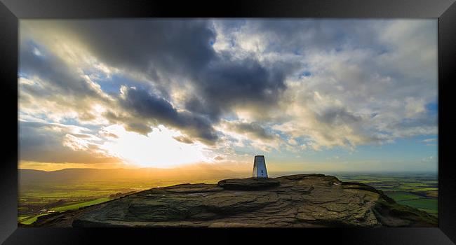 On top of Roseberry Topping Framed Print by Greg Marshall