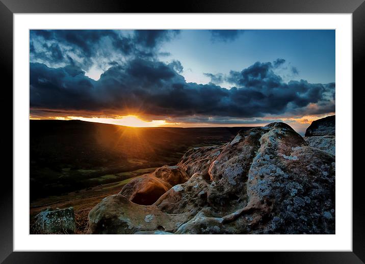Sunset over Scugdale North Yorkshire Framed Mounted Print by Greg Marshall