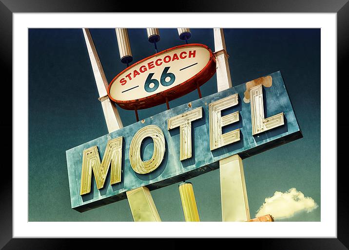 Route 66 Motel Seligman USA Framed Mounted Print by Greg Marshall