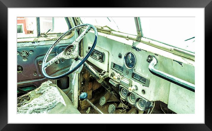 Old Chevy on route 66 Framed Mounted Print by Greg Marshall